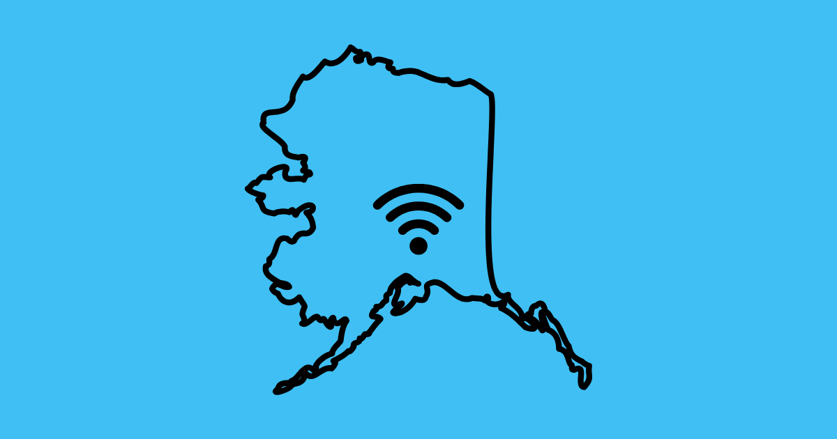 image qui représente l'Alaska et une connexion wifi pour avoir internet en voyage