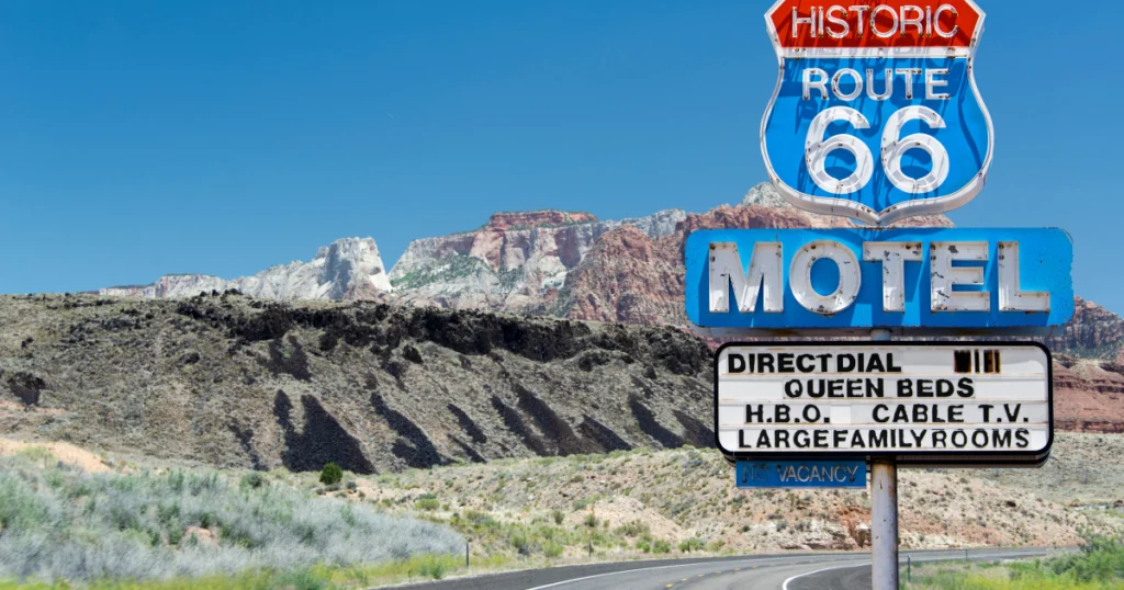 photo prise sur la route 66 pour illustrer sa préparation et les erreurs à éviter